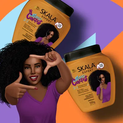 SKALAS MASCARA VEGANA 1 KG(MAIS CRESPOS)