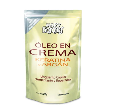 MARY BOSQUES OLEO EN CREMA KERATINA Y ARGAN SACHET DOY PACK 250 CC