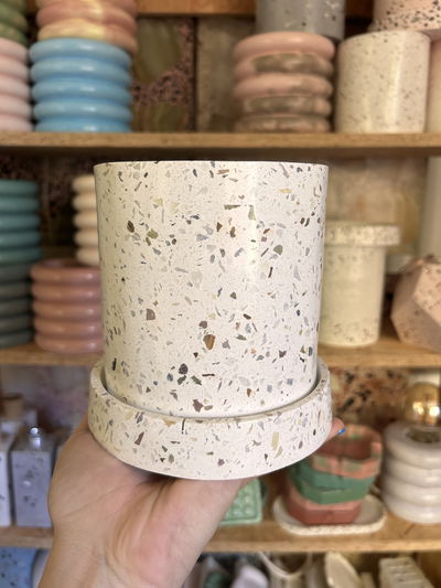 Maceta cilindro + plato