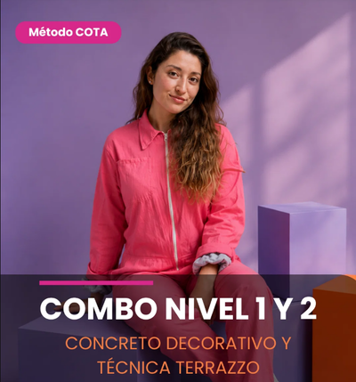Taller virtual : Método COTA · Combo Nivel 1 + Nivel 2 · Concreto Decorativo y Terrazzo