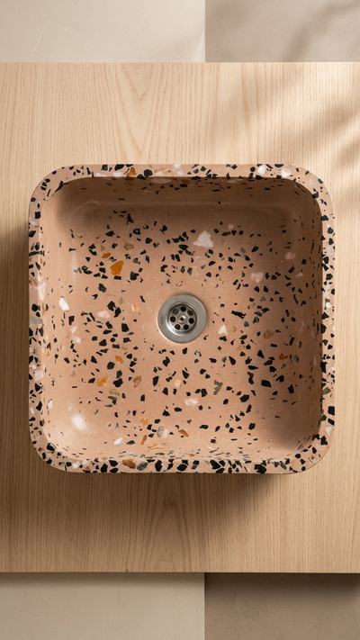 Bacha beige en terrazzo - OFERTA
