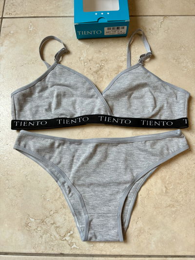 Conjunto top cruzado de doble algodón y vedetina "Tiento" Art.135