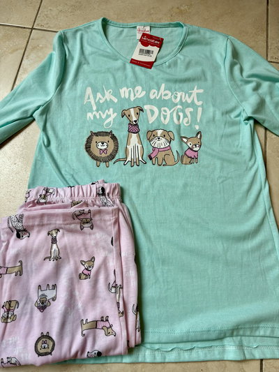 Pijama de algodón estampa perritos