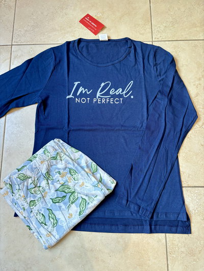 Pijama de algodón estampa Im real