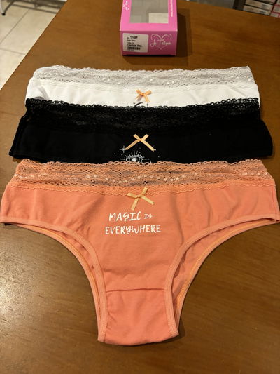 Culotte vedetina de algodón estampado "Je Taime" 