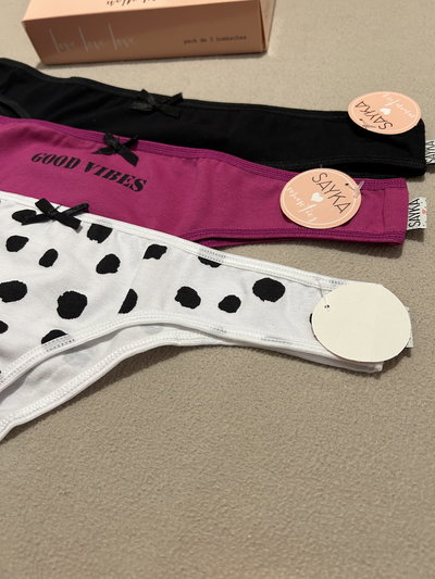 Vedetina de algodón estampada pack x3 "Sayka" Art.842