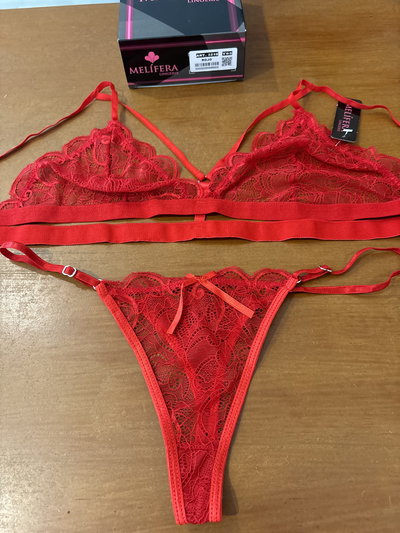 Conjunto bralette de puntilla con cintura doble y less regulable "Melifera" Art.3210