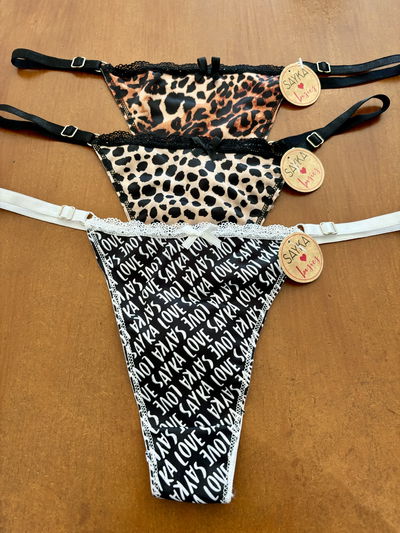 Colaless regulables de microfibra animal print pack x2 "Sayka" Art.3019