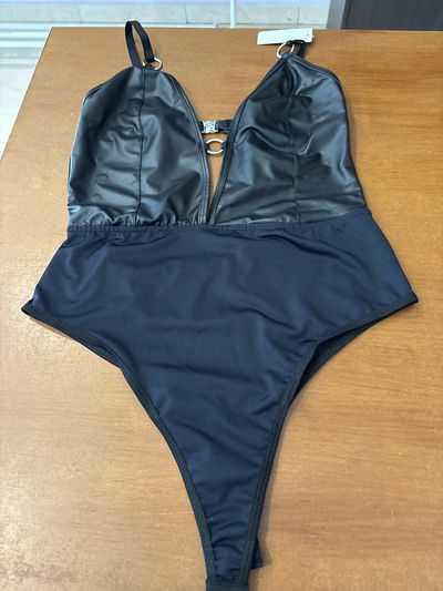 Body engomado con microfibra con espalda descubierta "Melifera" Art.B203