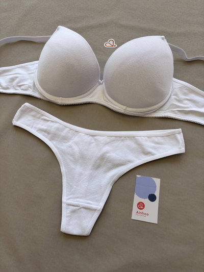 Conjunto taza soft con push up de algodón