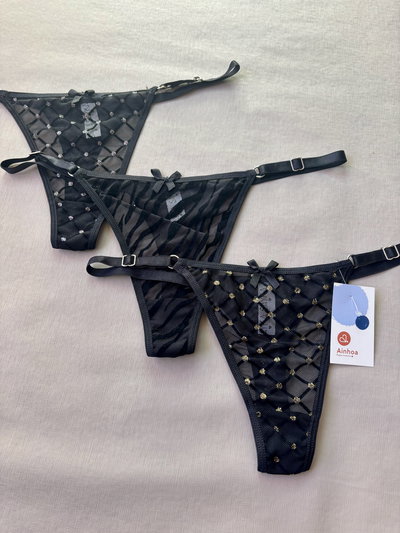 Colaless regulable de tul con brillos pack x3 "Sayka" Art.10905