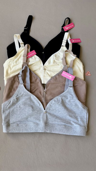 Corpiño doble tela de algodón "Coramina" Art.462