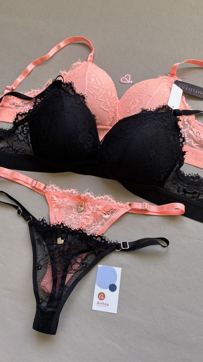 Conjunto triangulito con puntilla con less regulable Art.3125 Melifera