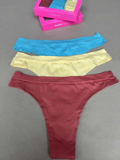 Colaless de algodón con cintura doble pack x3 Art.640 Brigitte