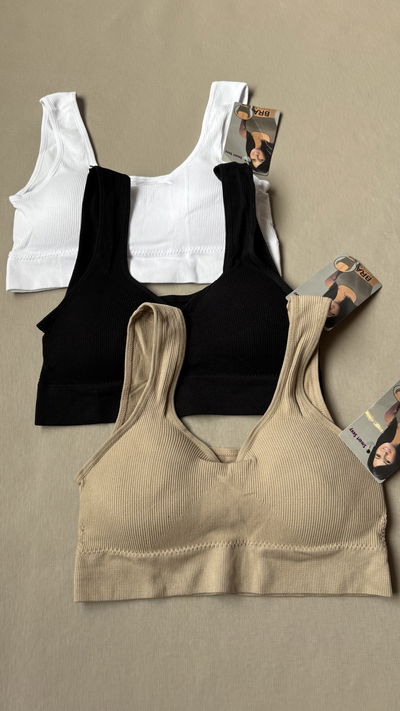 Top de morley tiras anchas con tazas desmontables