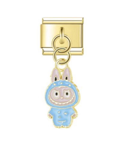 Charm LABUBU celeste gold