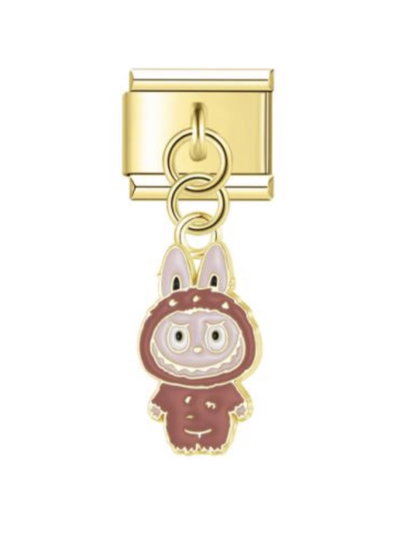 Charm LABUBU brown gold