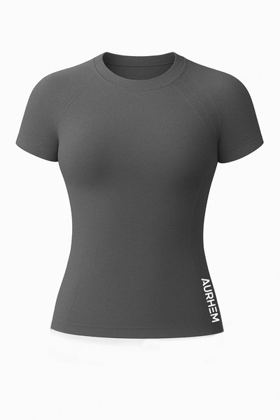 Remera CORE compresion GRIS OSCURO