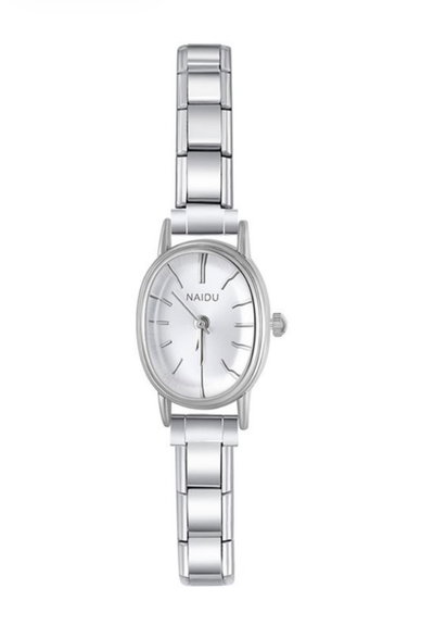 ITALIAN WATCH Ellipse NAIDU blanco silver