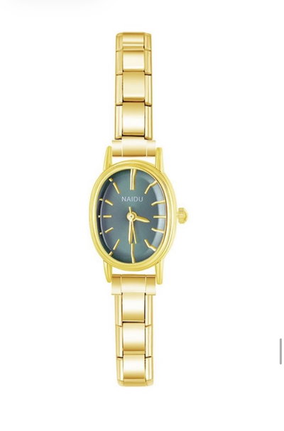ITALIAN WATCH Ellipse NAIDU verde gold