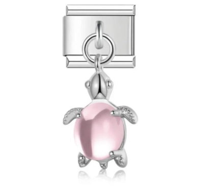 Charm tortuga rosa