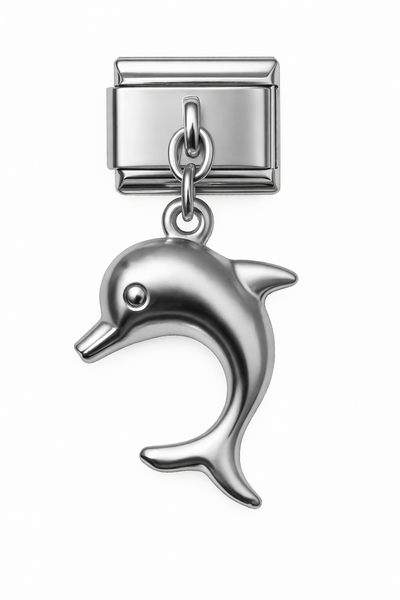 charm DELFIN plateado
