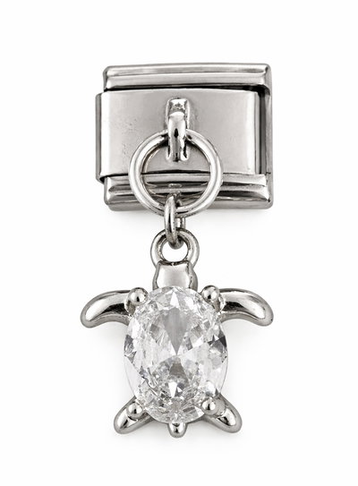 Charm TORTUGA con circonita (silver) 