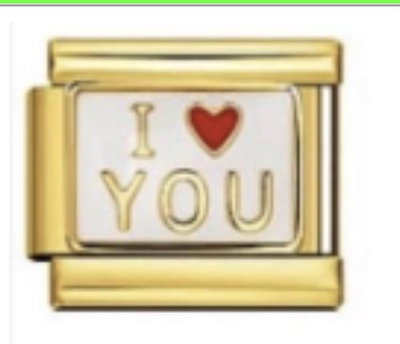 charm I LOVE YOU gold