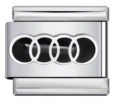 Charm AUDI silver negro