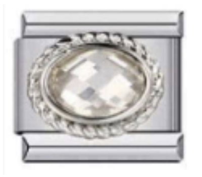 Charm PERLA CRISTAL FULL SILVER