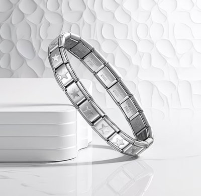 PULSERA ITALIANA ESTRELLA SILVER