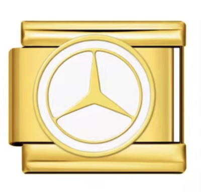 Charm MERCEDES BENZ blanco gold