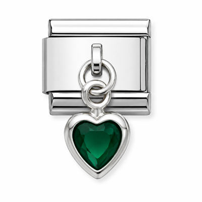 charm DIJE CORAZON KRYP VERDE