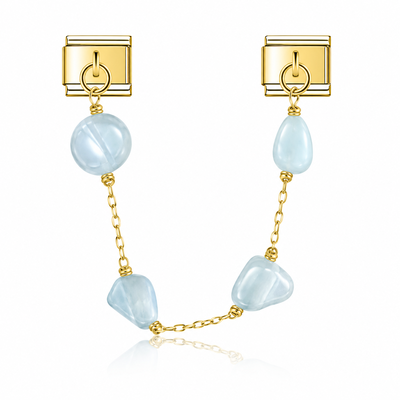 charm CADENA CUARZO CELESTE