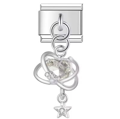 Charm colgante corazon plata