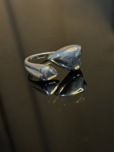 anillo TWO HEARTS SILVER