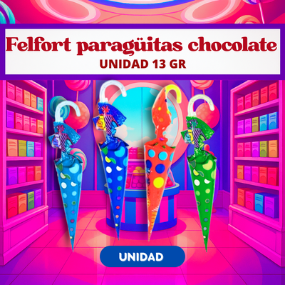 Felfort paragüitas de chocolate unidad 13 gr