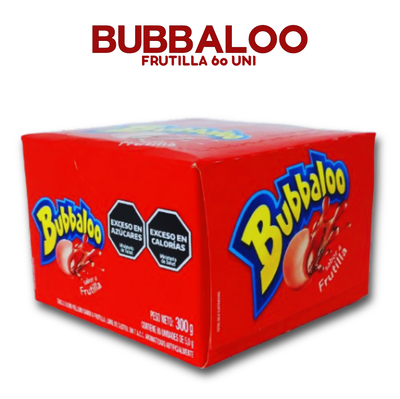 bubbaloo frutilla caja de 60uni