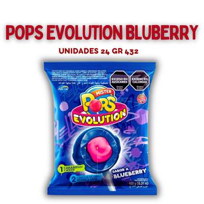 Pops Chupetín Blueberry 24 uni