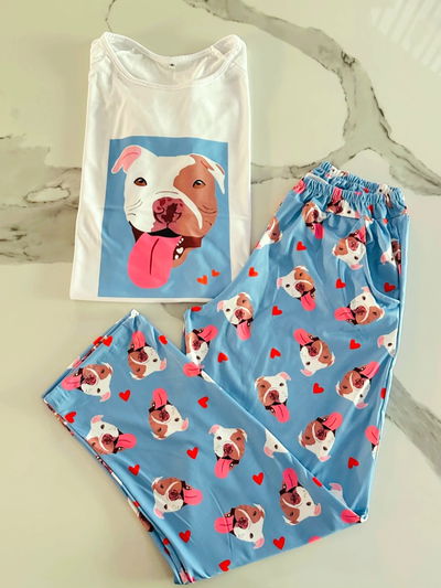 PIJAMA DOG CELESTE