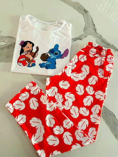 PIJAMA LILO & STITCH PANT. ROJO