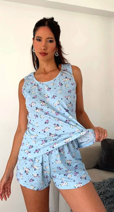 PIJAMA DE MORLEY FLORES 