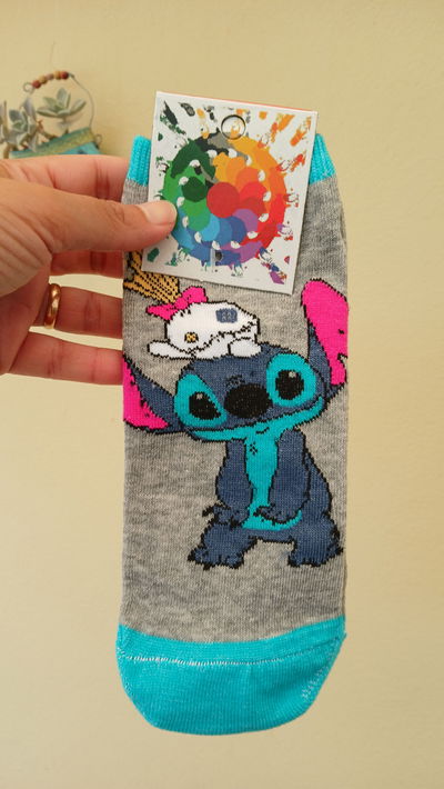 SOQUETES STITCH MUÑECO EN CABEZA