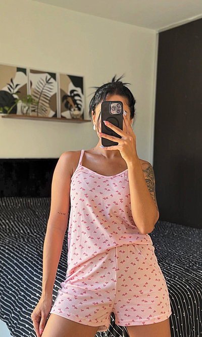 PIJAMA DE MORLEY ROSA MOÑOS