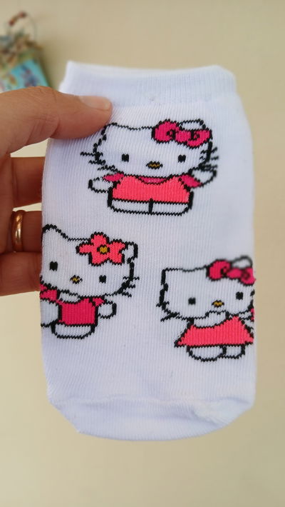 SOQUETES KITTY BLANCAS 