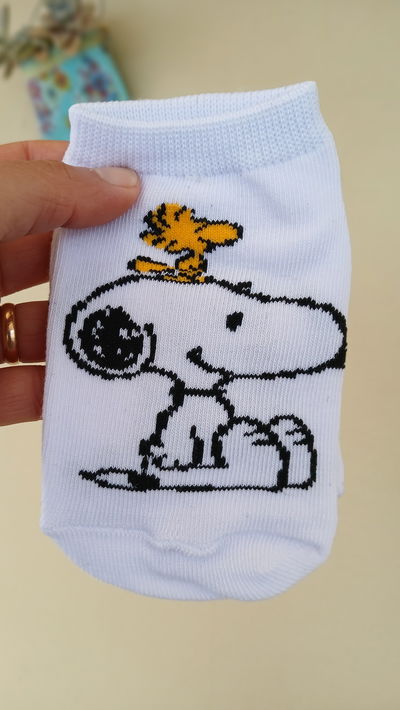 SOQUETES SNOOPY BLANCAS