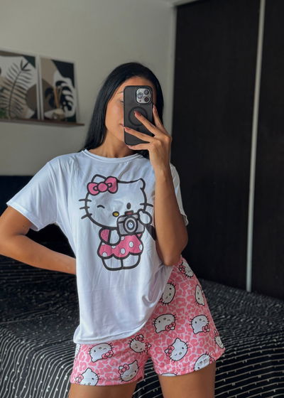 PIJAMA KITTY PRINT