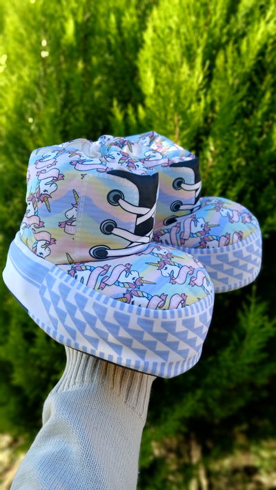 PANTUFLONES BOTITAS UNICORNIOS 
