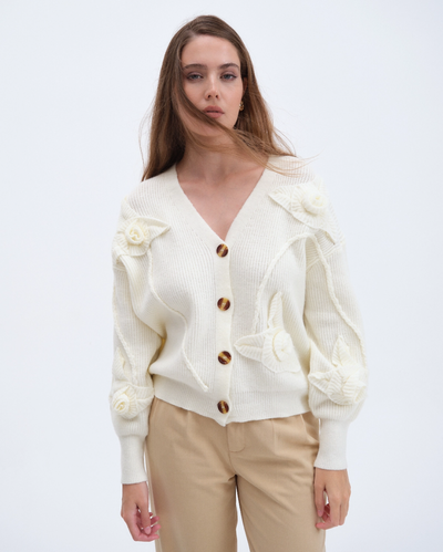Saco Cardigan Flowers