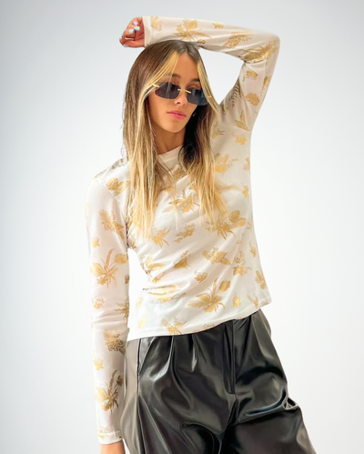 Remera M/Larga Acuario Hojas